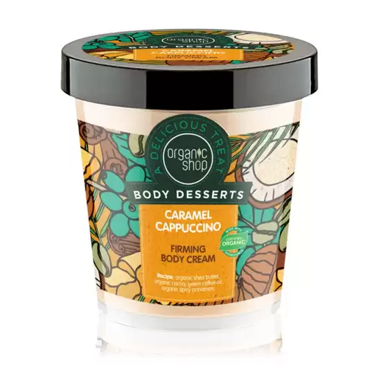 Organic Shop Body Desserts Caramel Cappuccino crema de corp pentru fermitatea pielii