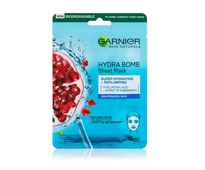 Garnier - Skin Naturals Moisture+Aqua Bomb mască textilă superhidratantă, de umplere facial