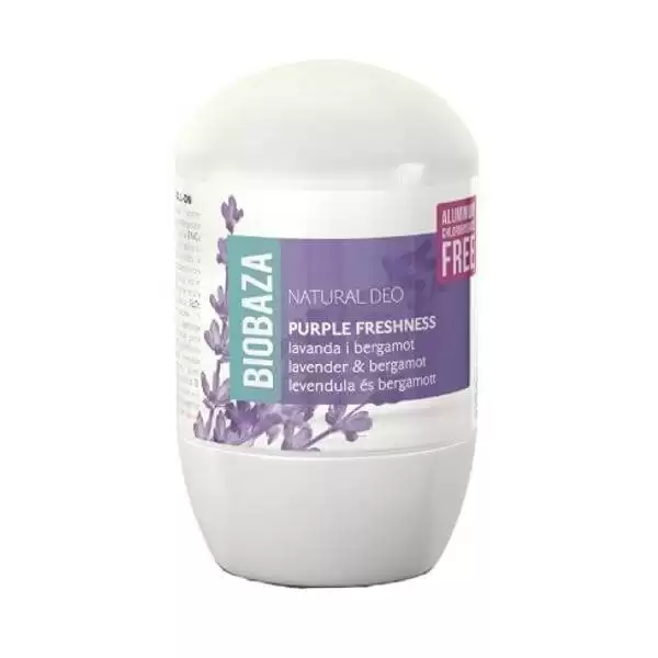  Deodorant Natural pentru Femei PURPLE FRESHNESS cu Lavanda si Bergamot Biobaza, 50ml 