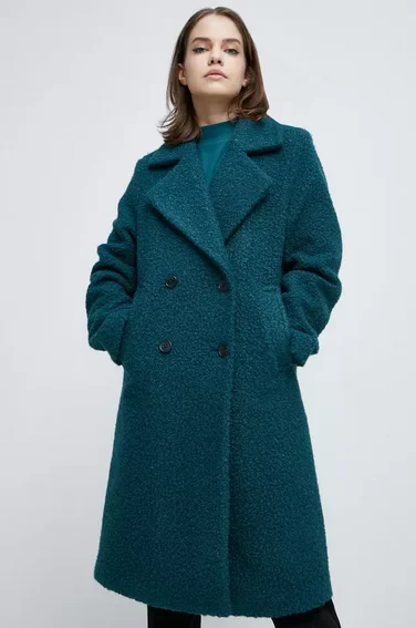 Medicine - palton femei de iarna verde smarald 