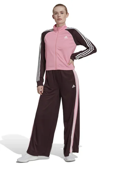  adidas Performance - Trening dama negru cu roz cu pantaloni largi