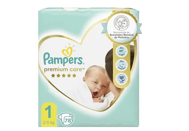 Scutece Pampers Premium Care New baby Nou nascut 78 buc